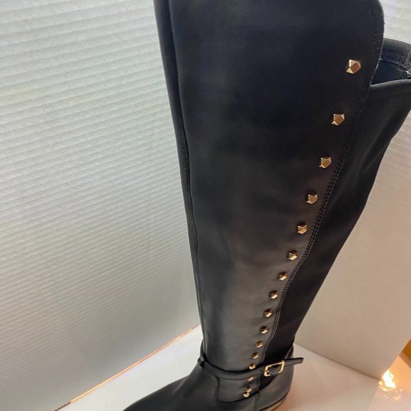 Vince Camuto Pretanna Black Leather Tall Boot - Picture 7 of 16